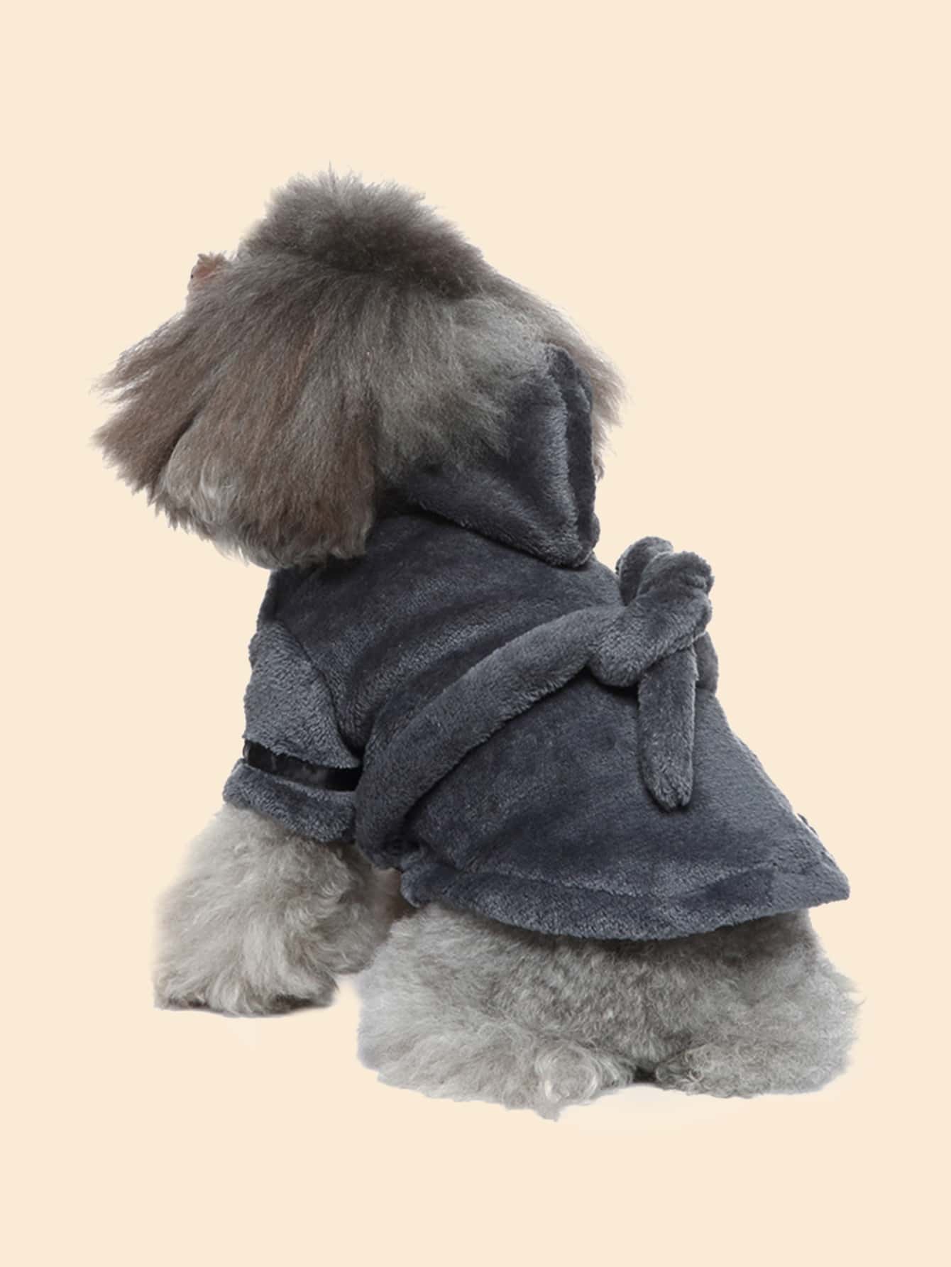 Soft Quick Drying Pet Pajama With Hood Thickened Luxury Soft Cotton Hooded Bathrobe Super Absorbent Dog Bath Towel
