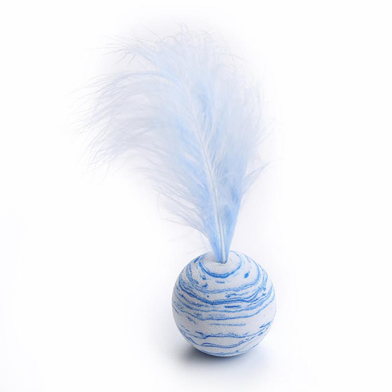 Cat Toy Star Texture Ball Feather Foam Ball Feather EVA Material Light Foam Ball Throwing Toy Interactive Ball Pet Cat Supplies