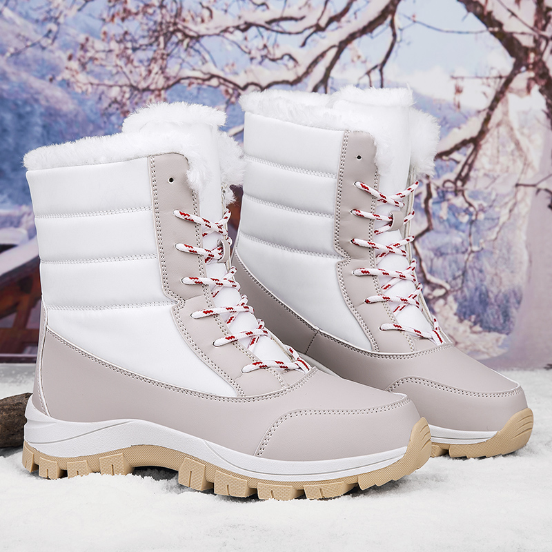 Snow Waterproof, urious, and Comfortable Thick hot Soled Long Boots Women's 2023 Winter NEW hot Warm Flat Shoes