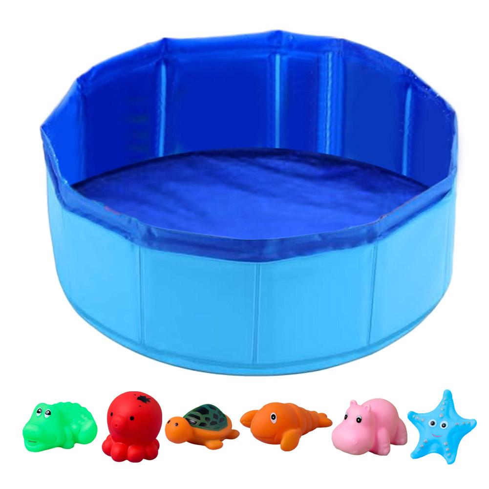 Foldable Dog Bath Swimming Pool Plastic Collapsible Kids Pool PVC Foldable Indoor And Outdoor For Dogs Cats Kid Portable Dog Tub