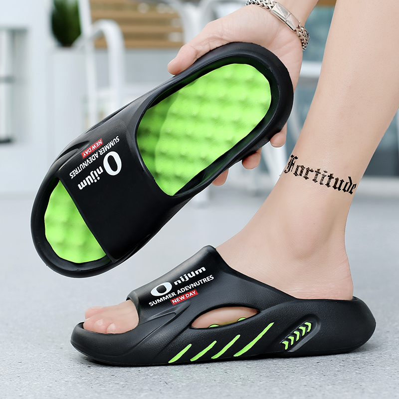 Men Slippers Summer New Platform Slides Sandals EVA Soft-sole Men Shoes Indoor Outdoor Walking Beach Shoes Big size 38-47