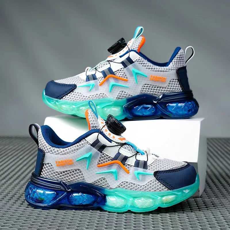 Summer Children Sneakers Breathable 5-16Years Boys Running Shoes New Swivel Buckle Kids Sport Shoes Outdoor Casual Trainers M240903