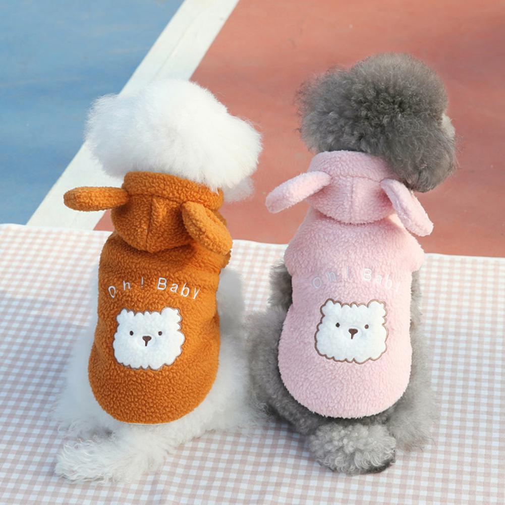 Dog Vest Comfortable Soft Cute Ears Hooded Dog Jacket Clothes Pet Supplies for Outdoor High quality pure cotton material 46a