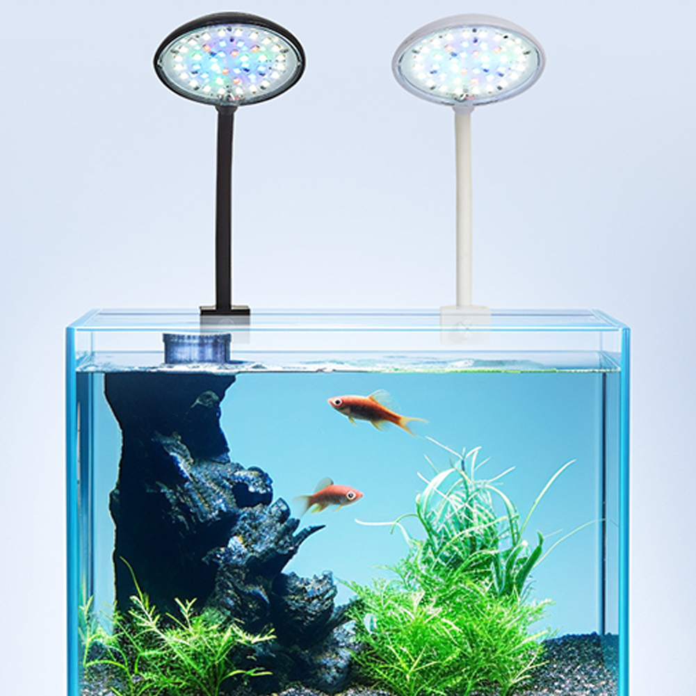 7W Dimmable Small Fish Tank Light Aquarium Light Clip On Fish Tank LED Light Small USB Light Dimmer Mini Clip On Aquarium Light