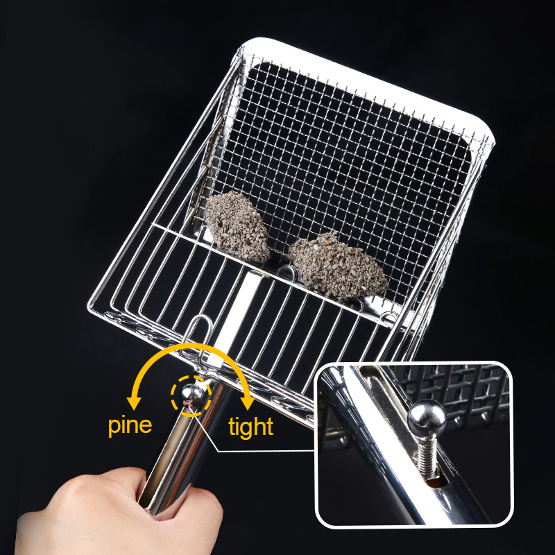 1 Pc Cat Litter Scoop Stainless Steel Not Easy To Rust Washable Cat Litter Scoop Cat Litter Box Cleaning Scoop Tool