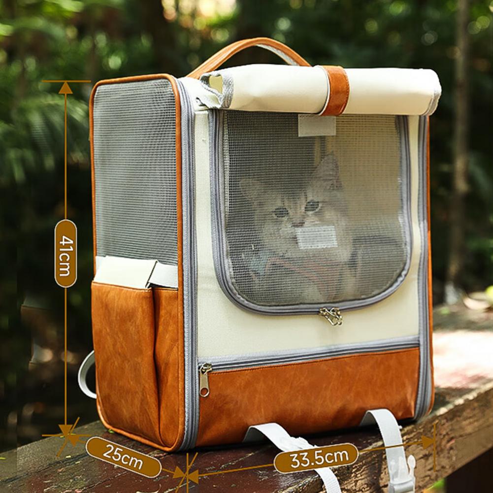 Cat Backpack Carrier with Privacy Cover Pet Carrier with Small Side Door Spacious Cat Carrier Backpack with for Cats for Dogs