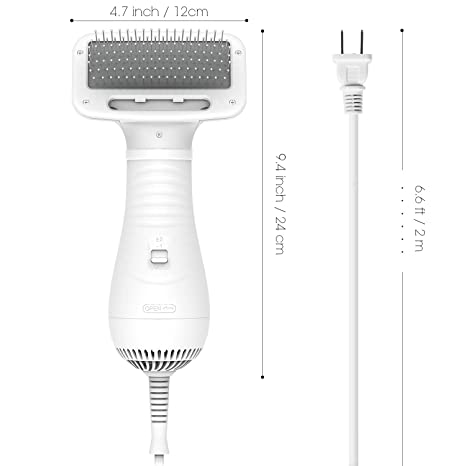 2023 Hot Selling 2 in 1 Pet Grooming Dryer Brush for Dog and Cat Adjustable Temperature Dog Hair Dryer