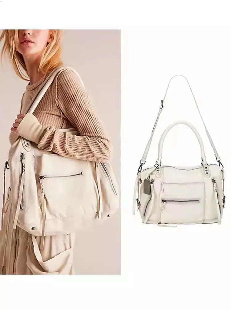 Women Tote Bag Fashion Underarm Pouch Large Capacity Soft Pu Leather Shoulder Retro Crossbody Casual Portable BucketBags 240902