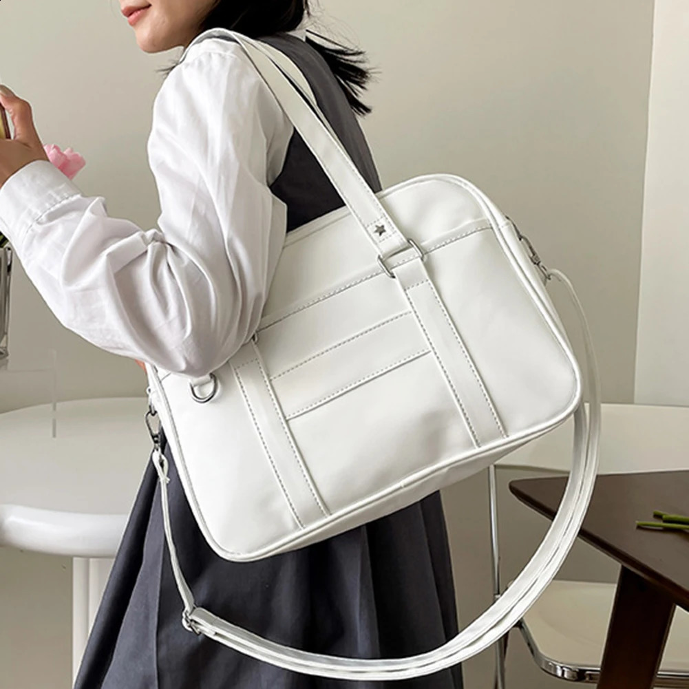 Japanese School Handbag with Adjustable Strap Kawaii Shoulder Bag with Zipper Closure Crossbody Bag Underarm Bag Messenger Bag 250417