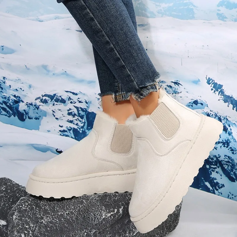 Top quality Brand High Quality New Style Free Delivery Designer Snow for Flat Heel Booties Ladies Ankle Winter Footwear Boots Women Round Toe