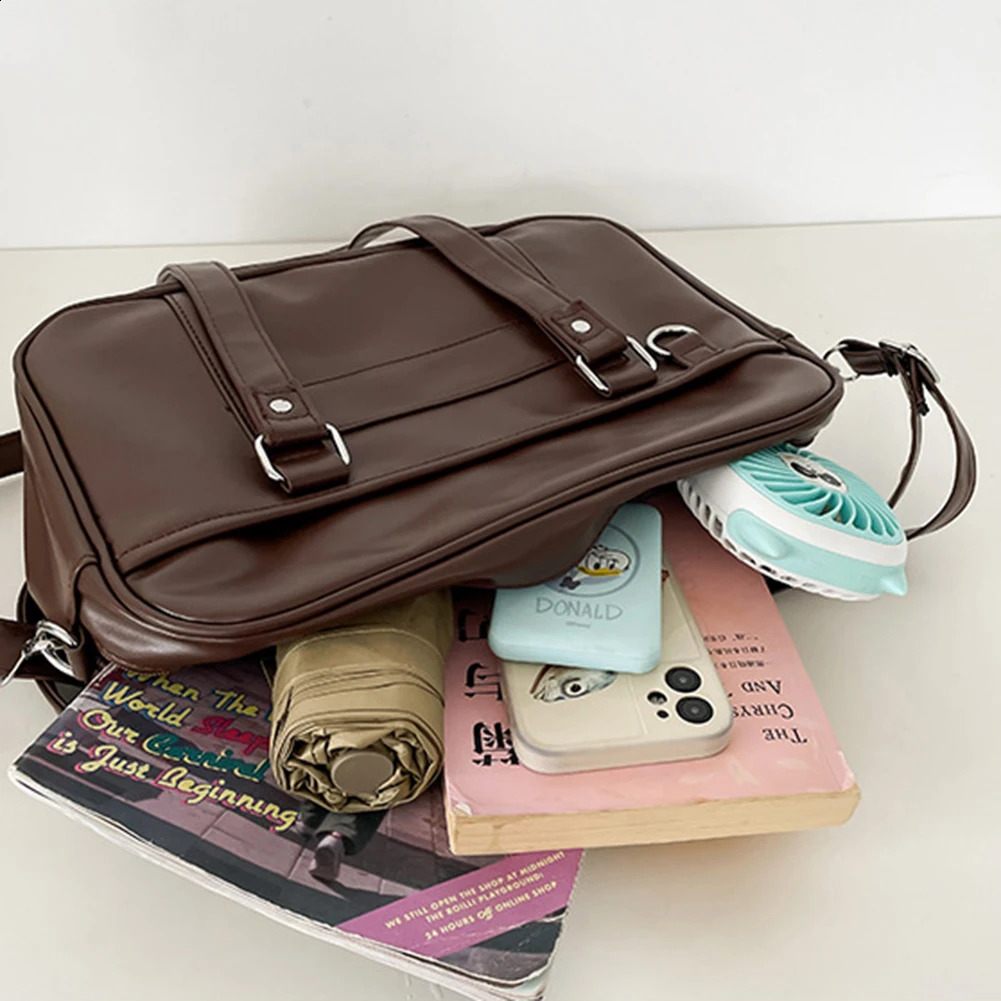 Japanese School Handbag with Adjustable Strap Kawaii Shoulder Bag with Zipper Closure Crossbody Bag Underarm Bag Messenger Bag 250417