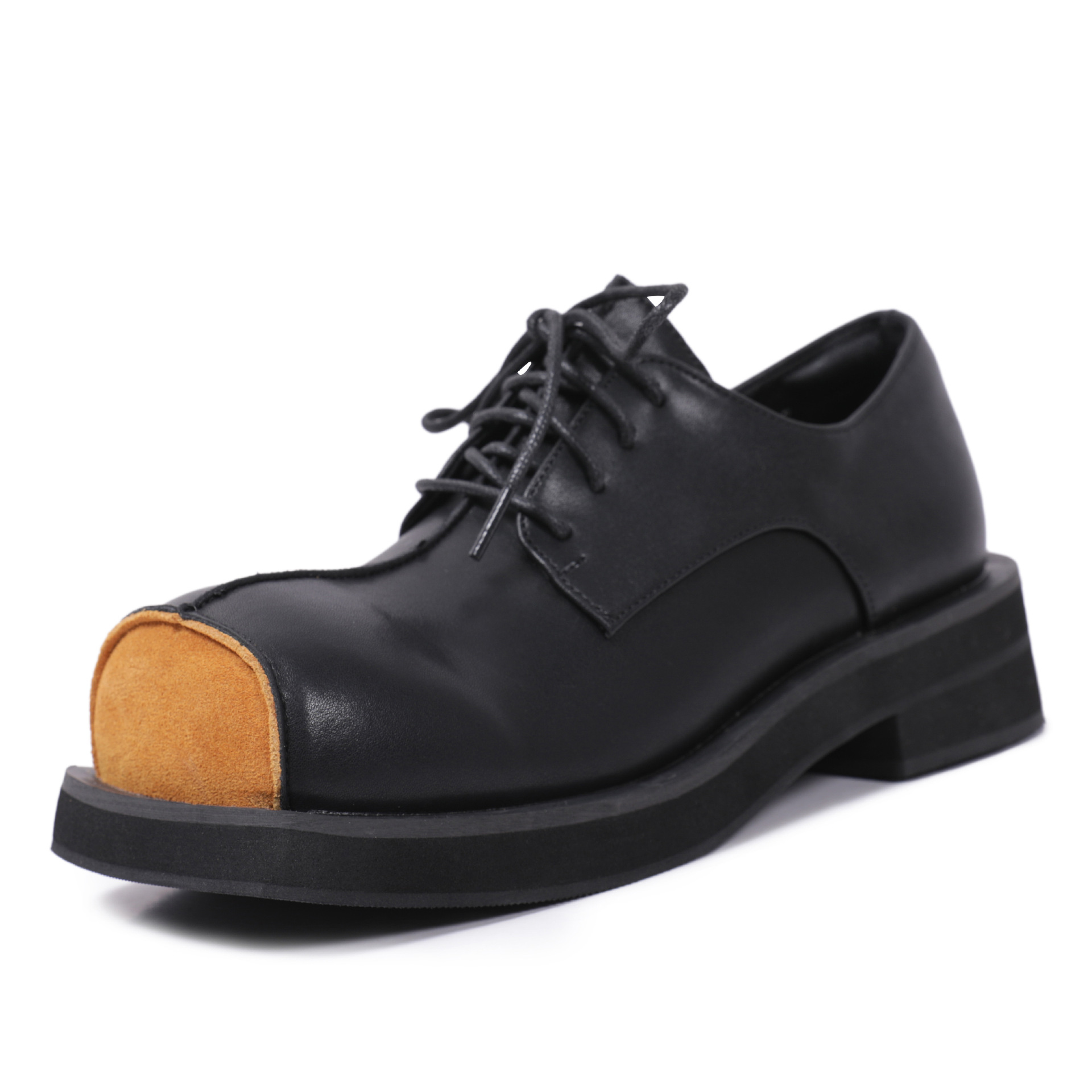 2025 new women a508e New Platform Loafers Thick-soled Wedding Black Formal Business Slip-on Leather Increase Casual Shoes