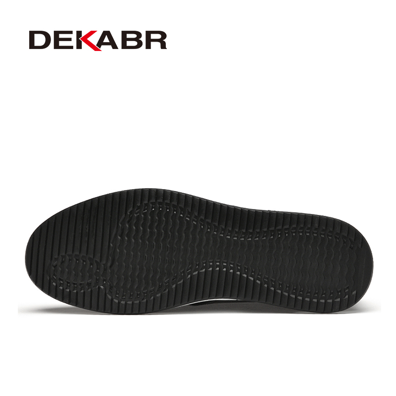 DEKABR Split Leather Casual Men Shoes Lace-Up Driving Comfortable High Quality Fashion Loafers Moccasins New Size 38-45 8d07