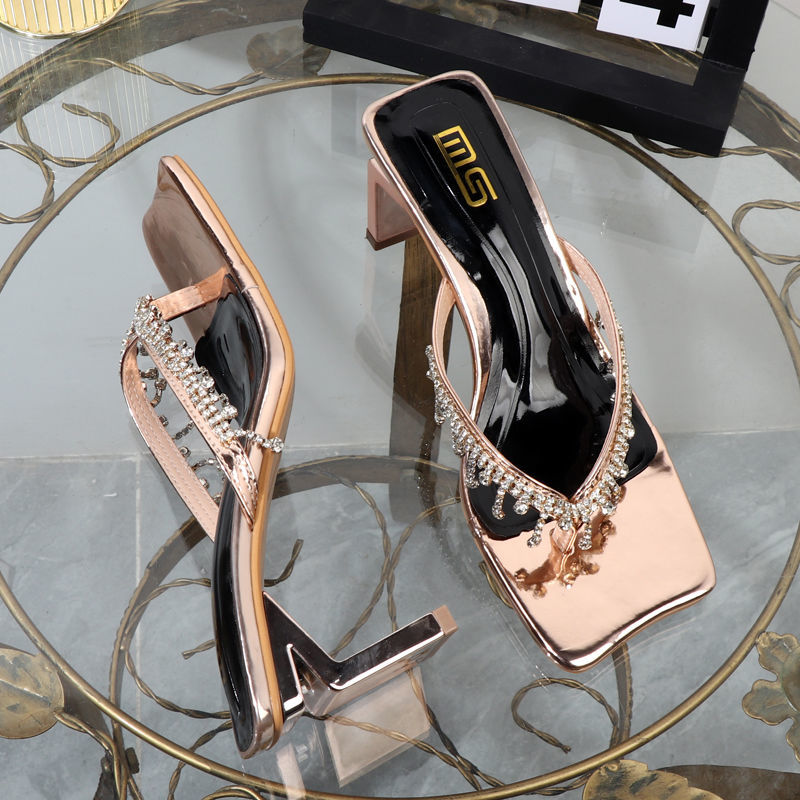 High 2023 Heels Women Sandals Outer Wear New Elegant Woman Heeled Female Pumps Open-Toed Women's Shoes Summer 's
