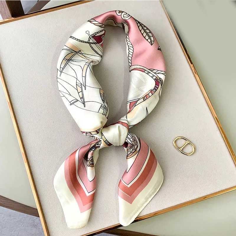Wen Neck Scarf Silk Satin Kerchief Small Shawl Fashion Hair Fem 70 * 70cm Square Wrap Women with Muffler Foam X250319