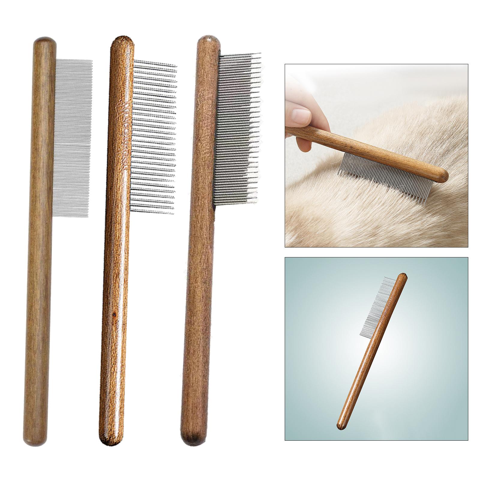 Wood Pet Comb Cat Grooming Tool Kitten Trimming Deshedding Comb Brush Accessories for Small Pets Cats Rabbits Hair Supplies