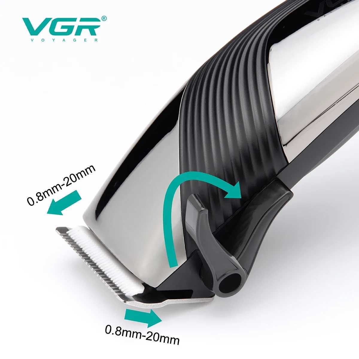 VGR Hair Clipper Professional Hair Cutting Machine Electric Hair Trimmer Household Haircut Machine Wired Clipper for Men V-121 W241227