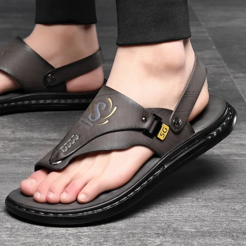 2025 NEW Cushion Summer Beach Holiday Male Casual Sport Sandalias Outdoor Retro Comforty Light Sandals Men b