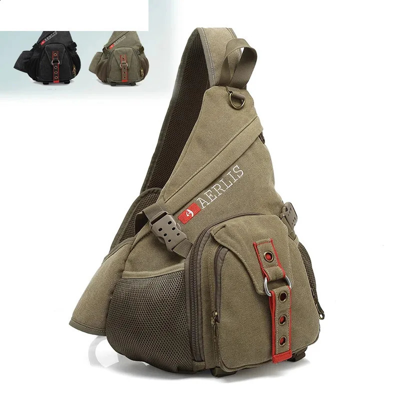Chest Bag for Teenager Boys Men Female Canvas Messenger Bags Shoulder Sling Backpack Trave Casual Crossbody Bag for Short Trip 240903