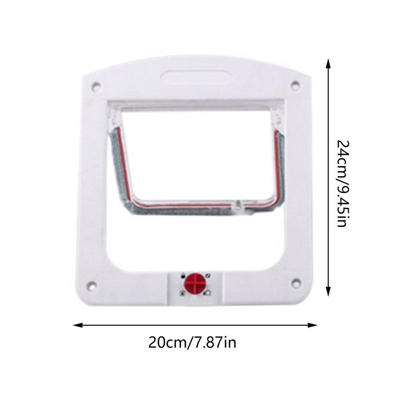 Pet Door 4 Way Locking Large Dog Cat Door Flap Install in Interior and Exterior Doors Weatherproof Pet Door for Wooden PVC Door