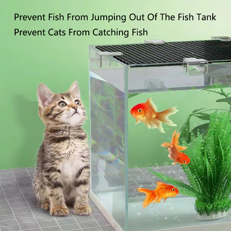 6Pcs Aquarium Fish Tank Anti-Jump Net Clamp Holder Plastic Transparent Fixed Clip Aquarium Cover Clips Aquarium Accessories