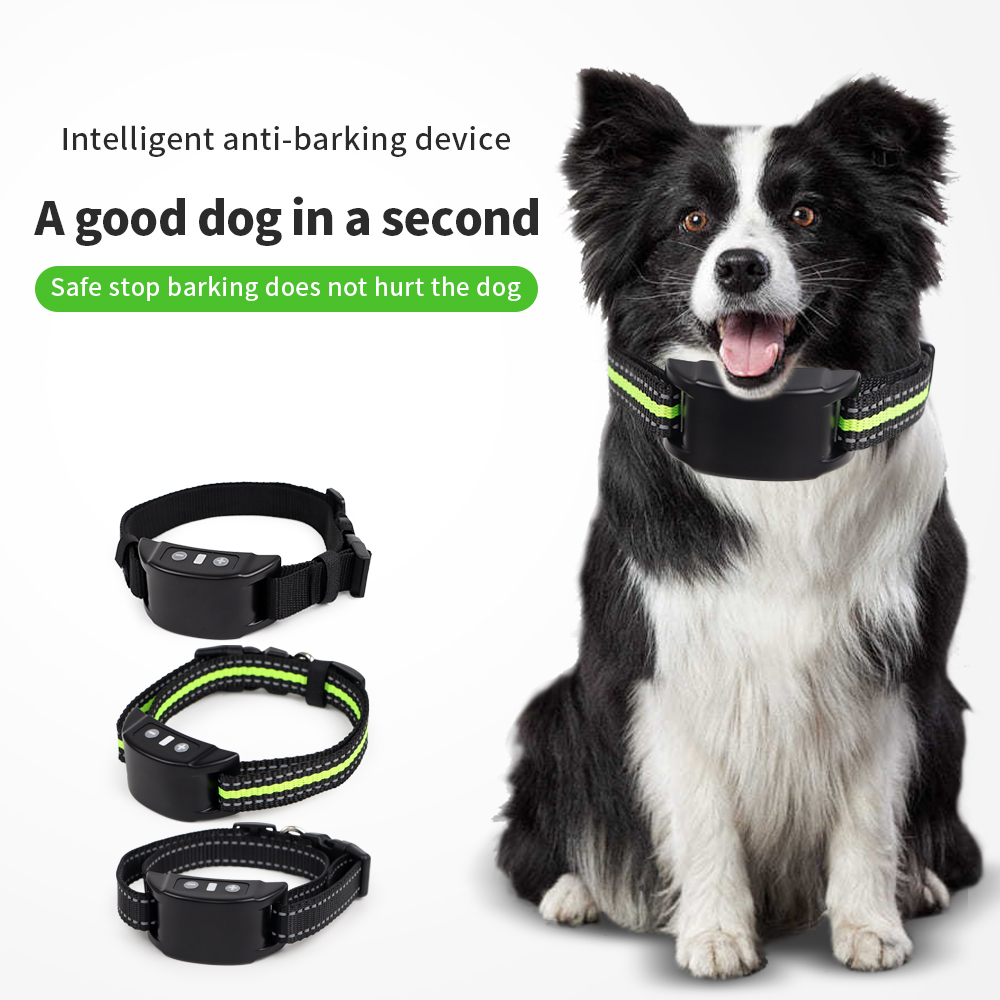 Automatic Dog Anti Barking Device Electric Dogs Training Collar USB Chargeable Stop Barking Anti Bark Devices 3 Color