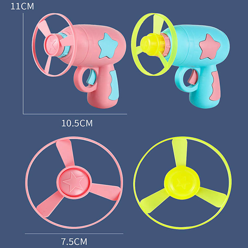 Funny Cat Toys Creative Ejector Pistol Kittens Interaction Training Toy Outdoors Spinning Bamboo Dragonfly Pet Supplies