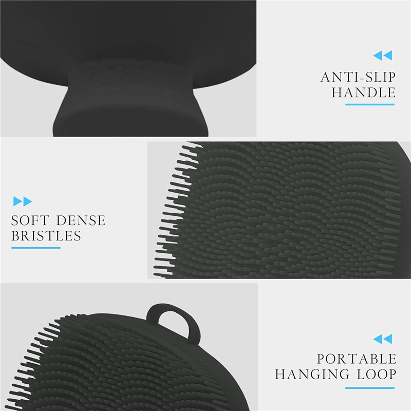 Silicone Face Scrubber Exfoliator Brush, Manual Facial Cleansing Exfoliating Brush, Gentle Face Scrub Wash Brush For Women And Men Cepillo Exfoliante 