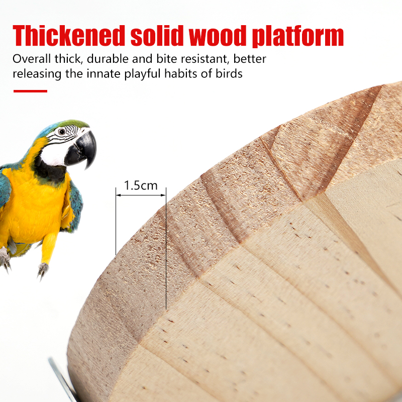 Parrot Bird Wood Platform Stand Board Rack Toy Hamster Branch Perches Bird Cage Hanging Wooden Pet Stand Board Bird Supplies
