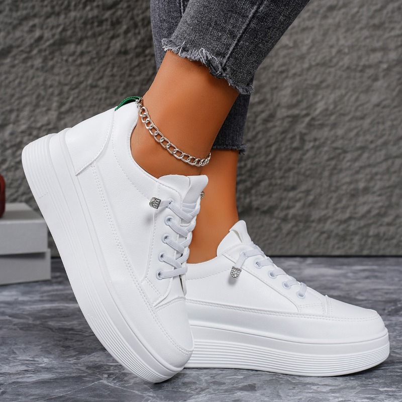 Breathable Women's Summer Flat White 2024 New Style New Lightweight Rubber Casual Sport Shoes Versatile Elderly Sneakers e94b