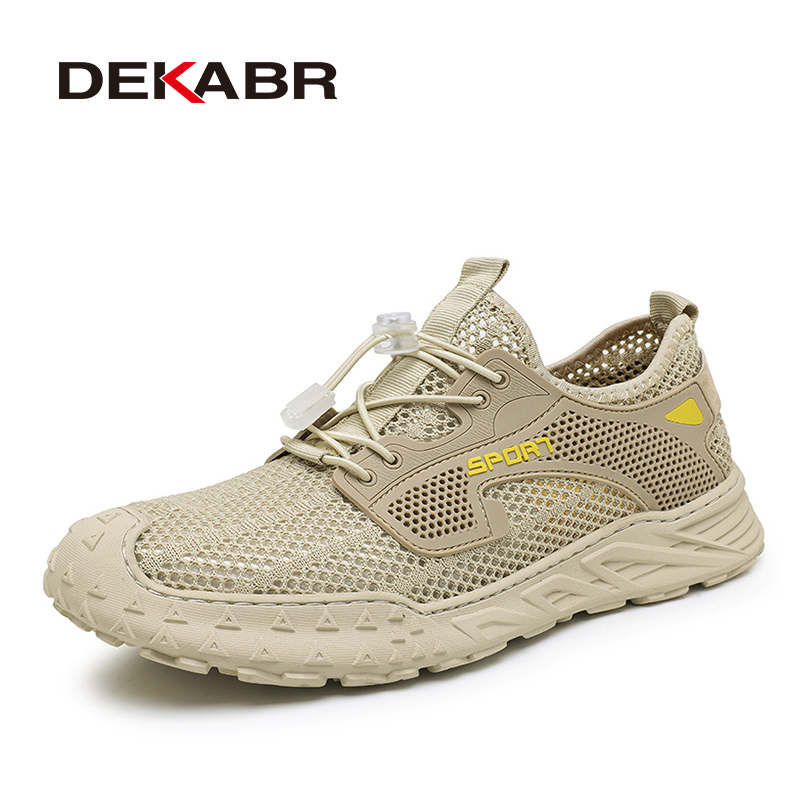 DEKABR New Men's Casual Fashion Comfortable Breathable Summer Mesh Non-Slip Thick Soft New Outsole Shoes For Men f765