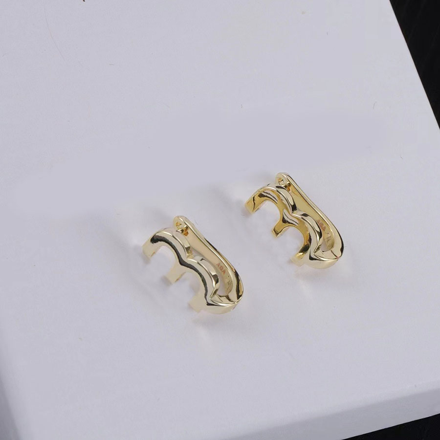 Gold titanium letter forwomen luxury brand silver wedding party exquisite ladies earrings gift designer jewelry. H260129
