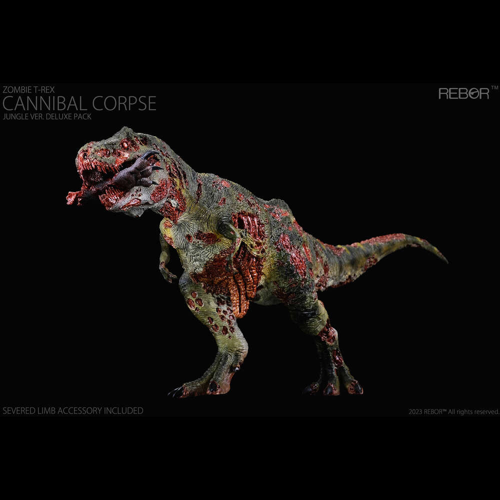 REBOR 1:35 Zombie T-Rex Cannibal Corpse Dee Pack Movable Jaw and Forelimbs