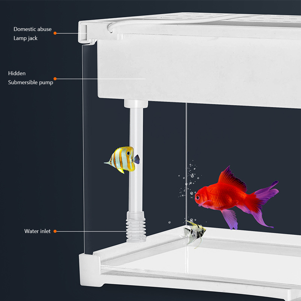 Aquarium Starter Kit Acrylic Small Fish Tank Ultra Clear Fish Tank With Filter Pump Small Beta Fish Tank Filter For Betta Shrimp