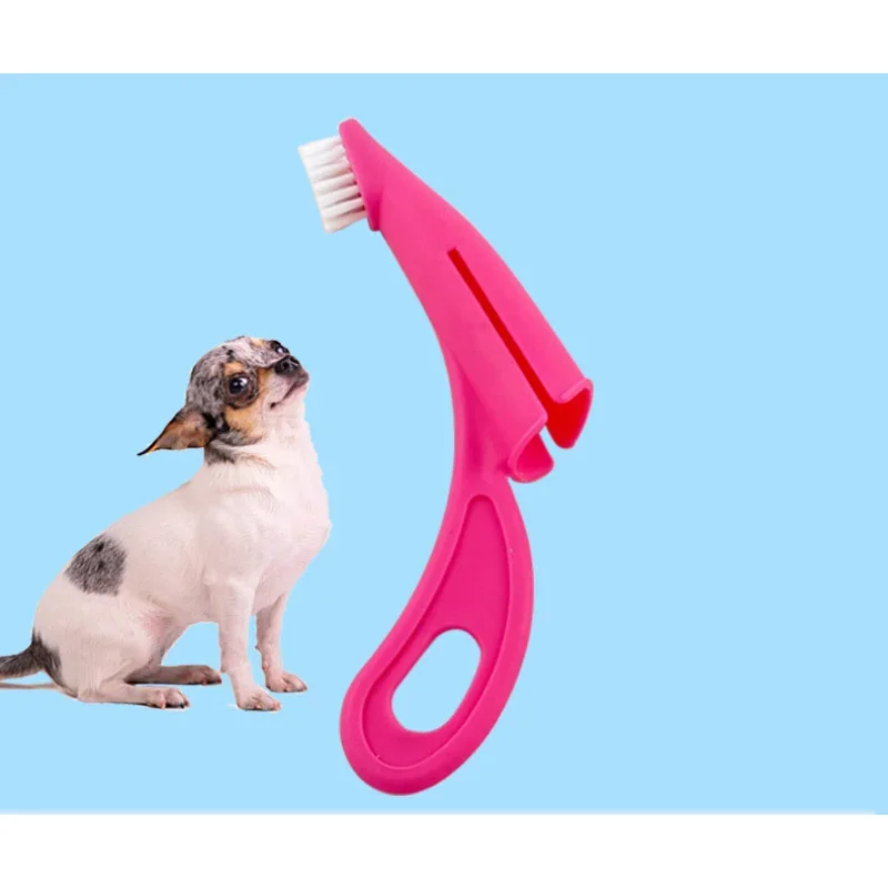 1Pcs Pet Finger Toothbrush Teddy Dog Brush Bad Breath Tartar Teeth Tool Dog Cat Cleaning Supplies 2 Colors Dog Toothbrushes