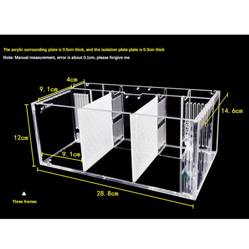 Aquarium Acrylic Fish Tank Breeding Isolation Box Goldfish Fighting Fish Viewing Tank Small Fry Breeder Isolations Box Supplies