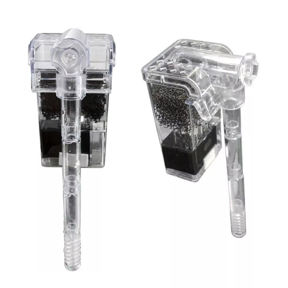 Aquarium Hang On Filter Mini Filter Fish Tank Waterfall Filter Hang On External Aquarium Filter USB Interface 2.5W Flow 250H/L