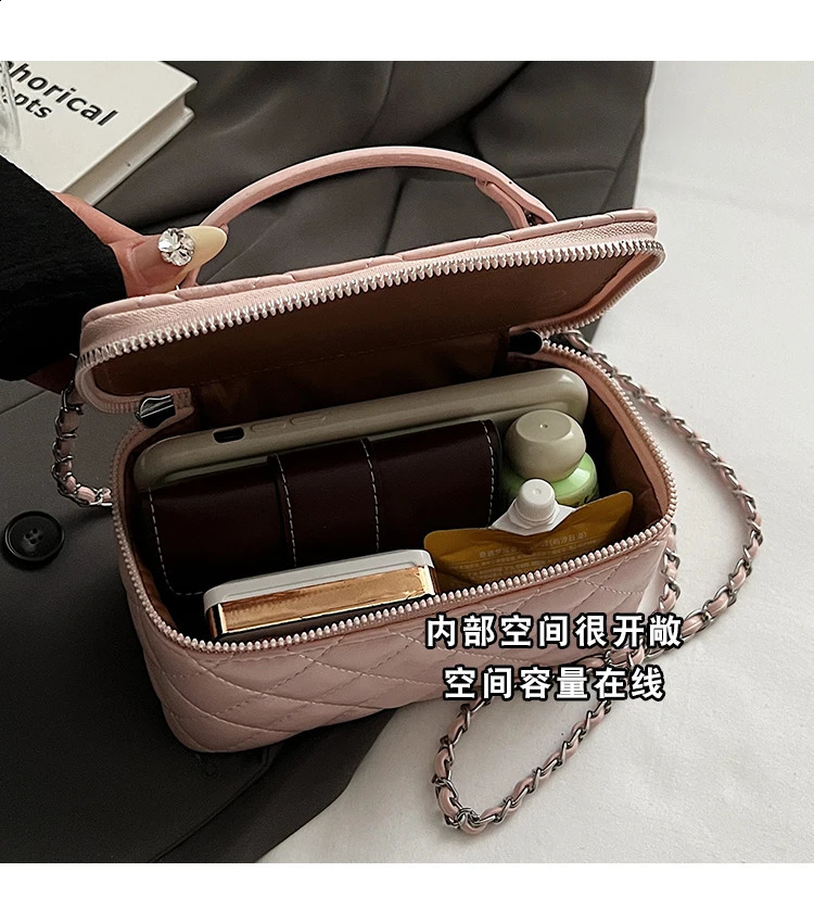 Trendy Diamond Lattice Box Handbag and Wallet Womens Shoulder Cross Body Bag Womens Messenger Bag High Quality 241105