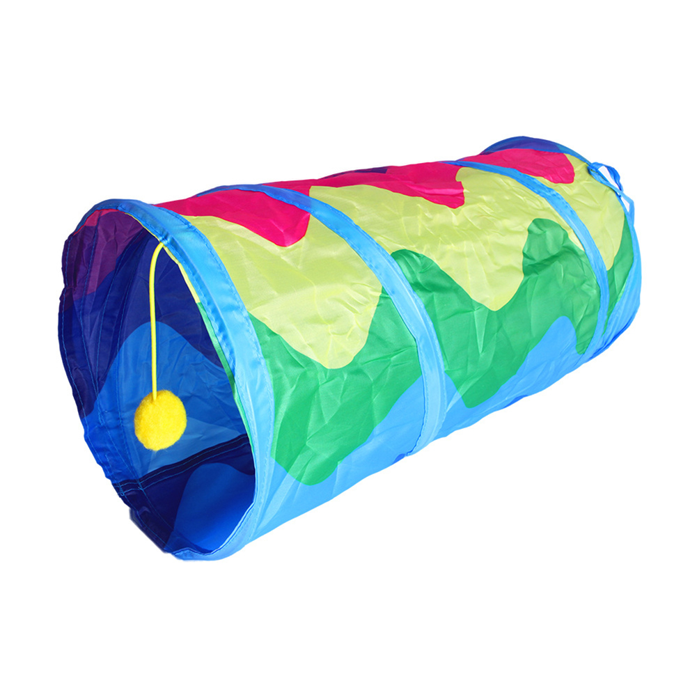 Cat Tunnel With Play Ball Cat Tubes for Indoor Collapsible Cat Play Tunnel, Kitty Tunnel Hole Toy for Kittens Rabbits Small Pets