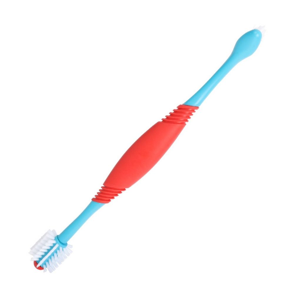 Pet Toothbrush 360° Double Head Wear Resistant Soft Bristle Dogs Cat Grooming Toothbrush Plastic Pet Tooth Care Cleaning Tools