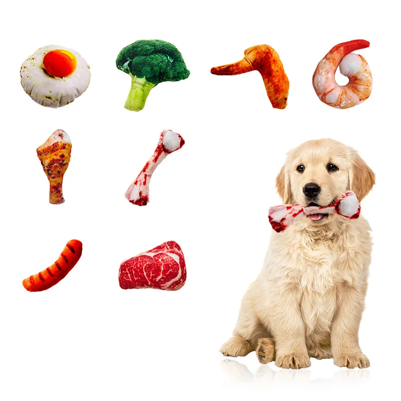 Others Dog Toys Chews Dog Toy Stuffed with Plush Simulating Chicken Leg Bones Making Sounds Pet Toy Dog Toys for Small Dogs Accessories H250217