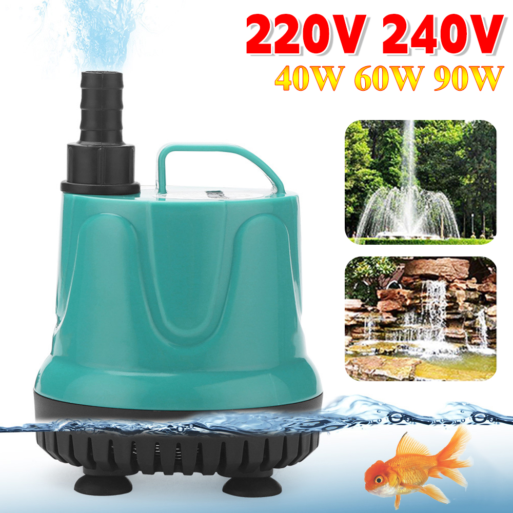 40w 60w 90w Ultra-Quiet Submersible Water Fountain Pump Filter Fish Pond Aquarium Water Pump Tank Fountain 220V 240V