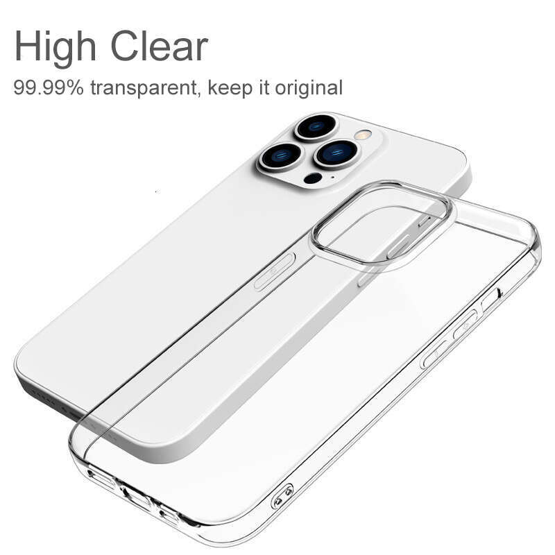Ultra Thin Clear Silicone Case For iPhone 15 14 13 12 11 Pro Xs Max Mini XR X Back Cover