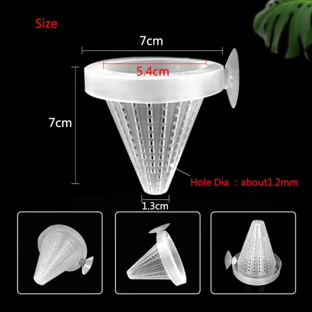 Accessories Tapered Hopper Basket Automatic Feeder Plastic With Suction Cup Aquarium Red Worm Feeding Red Worm Feeder