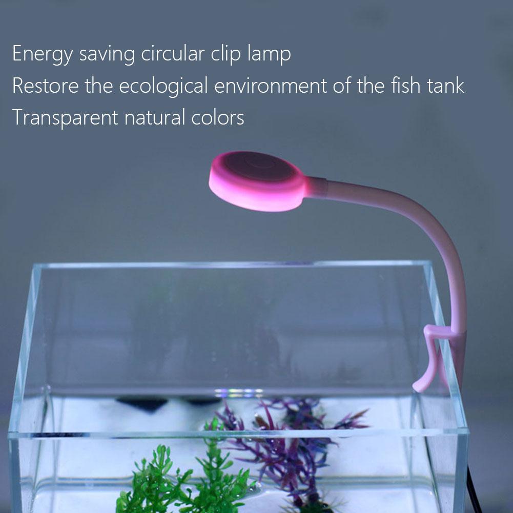 Mini Fish Tank Lighting Led Light Waterproof Usb 360 Degree Rotation Energy Saving Clip Design For Fish Tank Aquarium