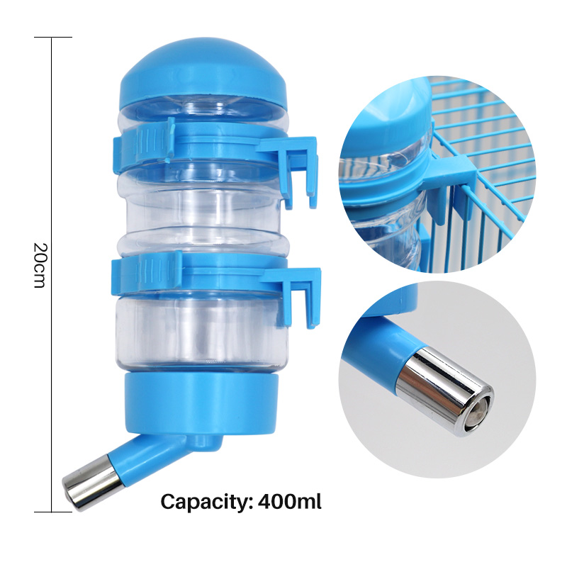 1PC 400ml Pet Rabbit Hamster Hanging Water Bottle Automatic Rabbits Water Dispenser Portable Rabbit Guinea Pig Drinking Fountain