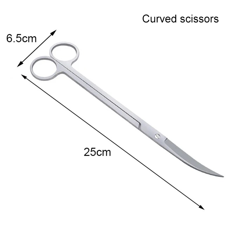 Aquarium Scissors Tweezers Tool Fish Tank Plants Wave Scissors Water Grass Stainless Cleaning Tools Holder Aquarium Accessories