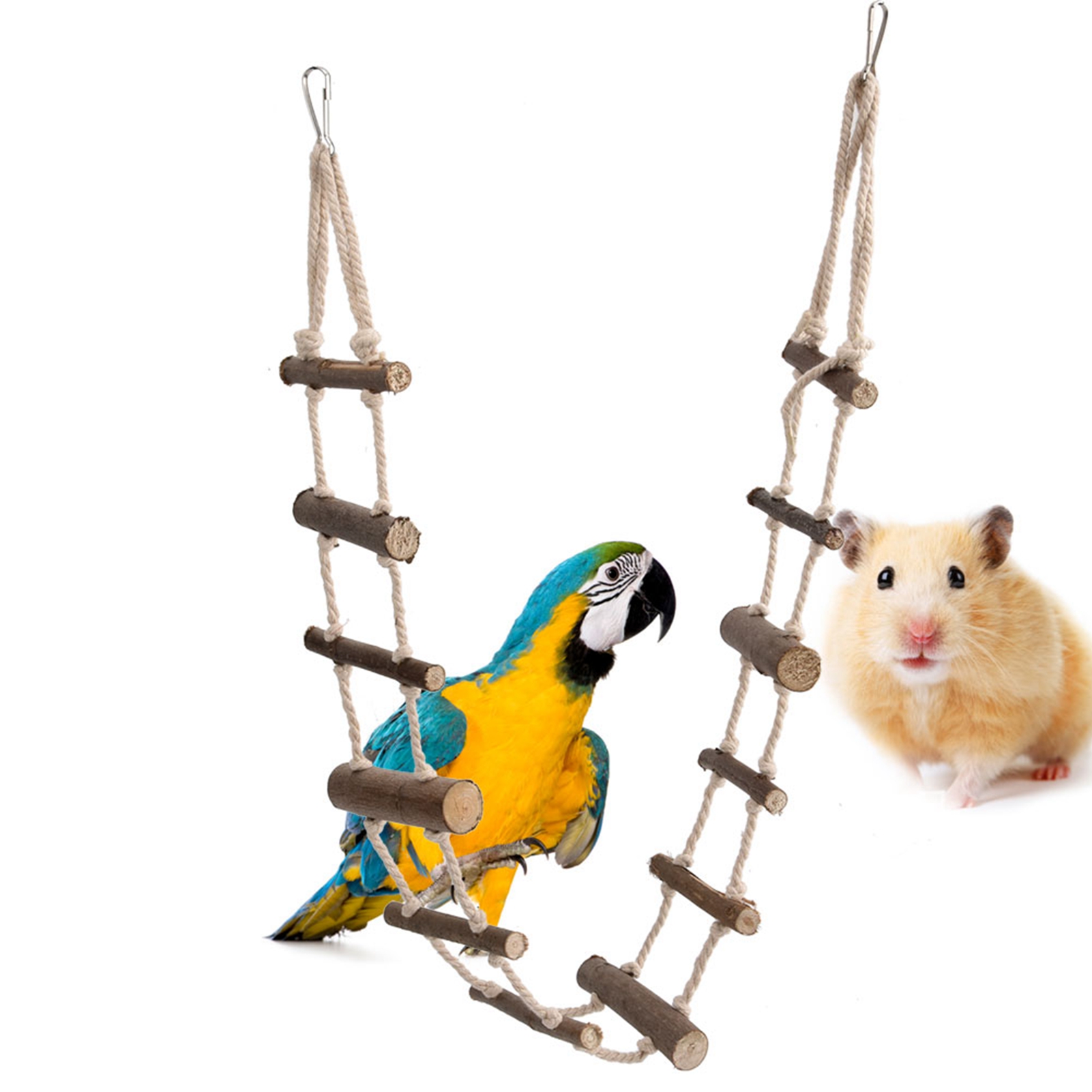Climbing Rope Ladder for Hamster, Soft, Long, Parrot, Squirrel, Suspension Bridge for Birds, Toy