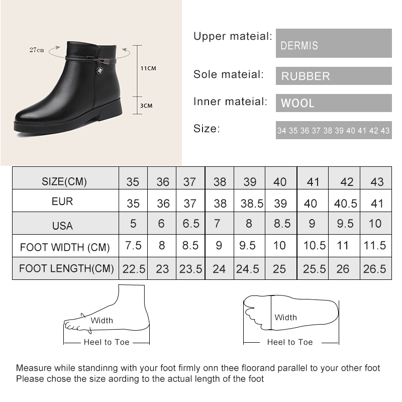 AIYUQI Women Winter Boots Genuine Leather 2024 New Large Size Non Slip Mom Snow Boots Women Wool Warm Women Ankle Boots