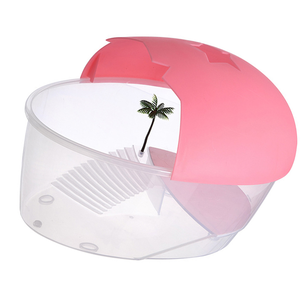 Turtle Box Home Tank Tortoise Perching Container Reptile Living Plastic Pet Animal Terrarium Habitat